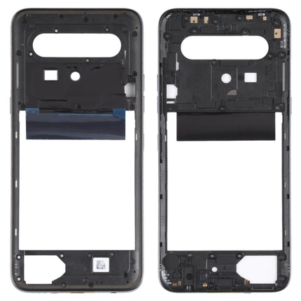 Middle Frame Bezel Plate for LG K61 LMQ630EAW, LM-Q630EAW, LM-Q630 (Black)-garmade.com