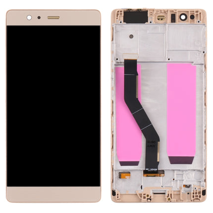OLED LCD Screen for Huawei P9 Plus Digitizer Full Assembly with Frame(Gold)-garmade.com