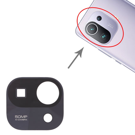 Back Camera Lens for Xiaomi Mi 11 Pro M2102K1AC (Black)-garmade.com