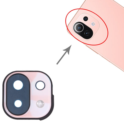 Back Camera Lens Frame for Xiaomi Mi 11 Lite/11 Lite 5G NE(Pink)-garmade.com