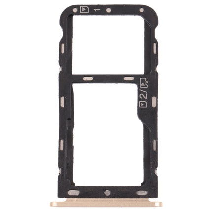 SIM Card Tray + Micro SD Card Tray for ZTE Blade V9 (Gold)-garmade.com