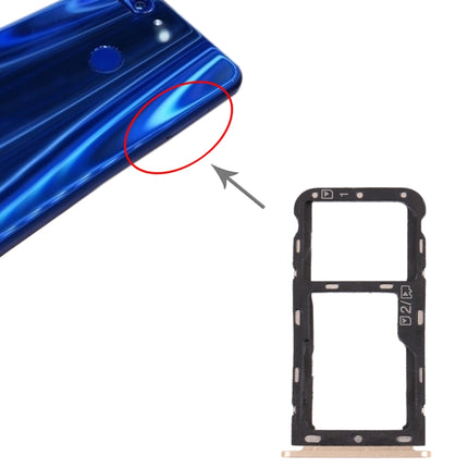 SIM Card Tray + Micro SD Card Tray for ZTE Blade V9 (Gold)-garmade.com