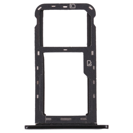 SIM Card Tray + Micro SD Card Tray for ZTE Blade A7 2019 (Black)-garmade.com