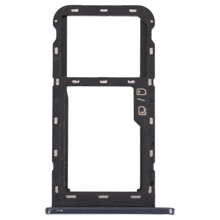 SIM Card Tray + Micro SD Card Tray for ZTE Blade A51 (Black)-garmade.com