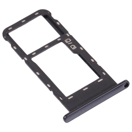 SIM Card Tray + Micro SD Card Tray for ZTE Blade V2020 Smart (Black)-garmade.com