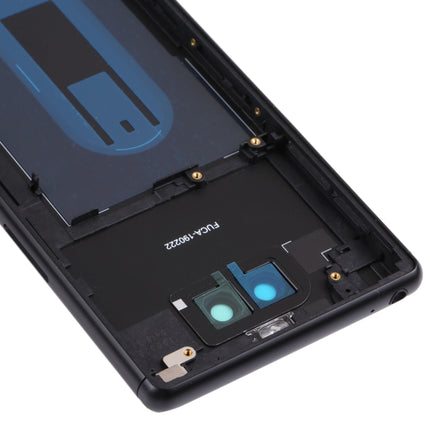 For Sony Xperia 8 Battery Back Cover with Middle Frame & Camera Lens Cover(Black)-garmade.com