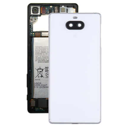 For Sony Xperia 8 Battery Back Cover with Middle Frame & Camera Lens Cover(Silver)-garmade.com