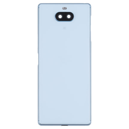 For Sony Xperia 8 Battery Back Cover with Middle Frame & Camera Lens Cover(Silver)-garmade.com