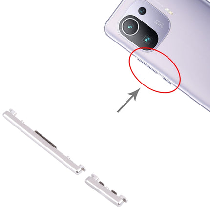 Power Button and Volume Control Button for Xiaomi Mi 11 Pro M2102k1AC (Silver)-garmade.com