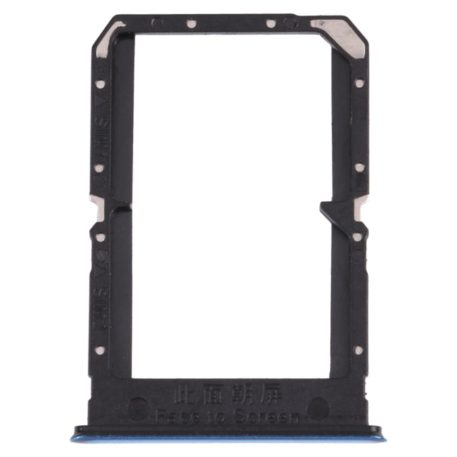 For OPPO Reno5 5G / Find X3 Lite PEGM00 PEGT00 CPH2145 SIM Card Tray + SIM Card Tray(Blue)-garmade.com