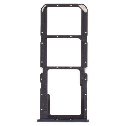For OPPO A74 4G / F19 / F19s CPH2219 SIM Card Tray + SIM Card Tray + Micro SD Card Tray(Black)-garmade.com