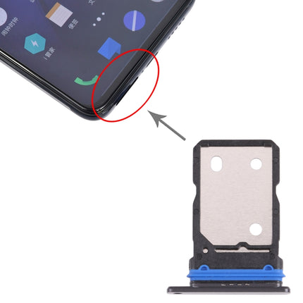 For vivo iQOO 8 Pro SIM Card Tray + SIM Card Tray (Black)-garmade.com