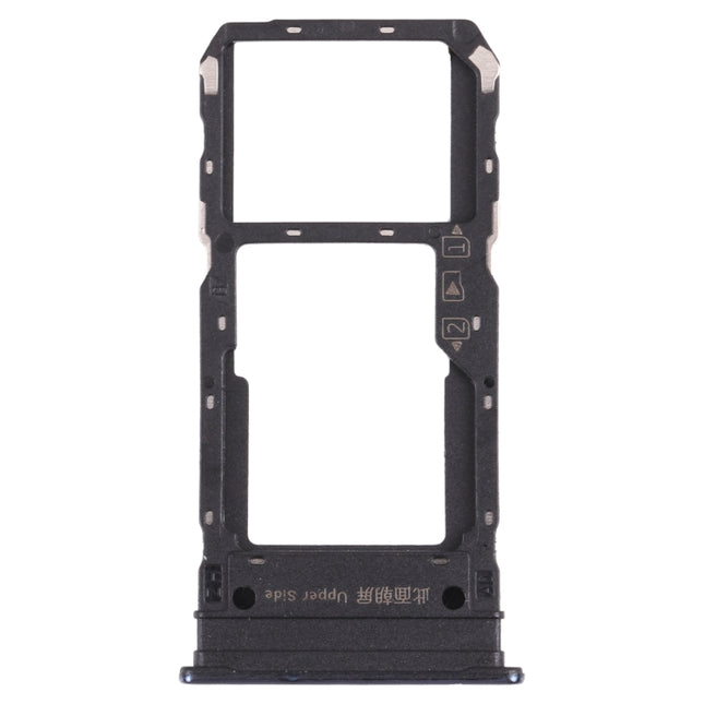 For vivo Y76s V2156A SIM Card Tray + SIM Card Tray / Micro SD Card Tray (Black)-garmade.com