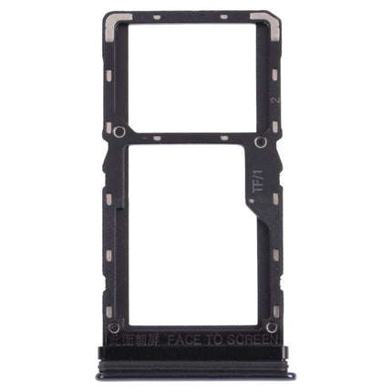 SIM Card Tray + Micro SD Card Tray for Xiaomi Poco X3 Pro M2102J20SG M2102J20SI (Black)-garmade.com