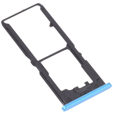 For vivo Y30 Standard / Y12s SIM Card Tray + SIM Card Tray + Micro SD Card Tray (Blue)-garmade.com