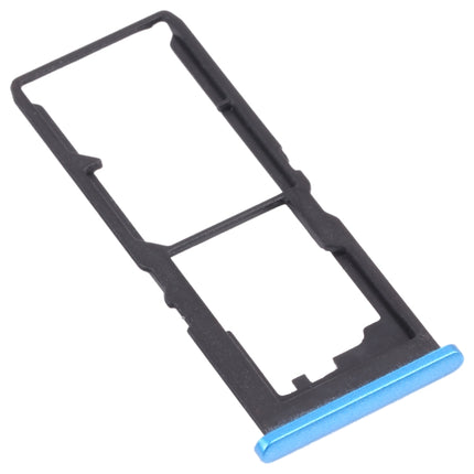 For vivo Y12S 2021 / Y12a V2069 SIM Card Tray + SIM Card Tray + Micro SD Card Tray (Blue)-garmade.com