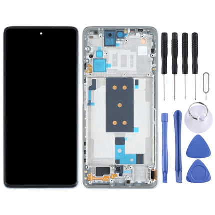 Original OLED LCD Screen for Xiaomi Mi 11T / 11T Pro Digitizer Full Assembly with Frame(Silver)-garmade.com