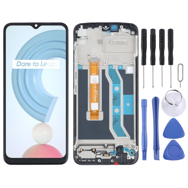 Original LCD Screen and Digitizer Full Assembly with Frame for OPPO Realme C21Y / Realme C25Y-garmade.com