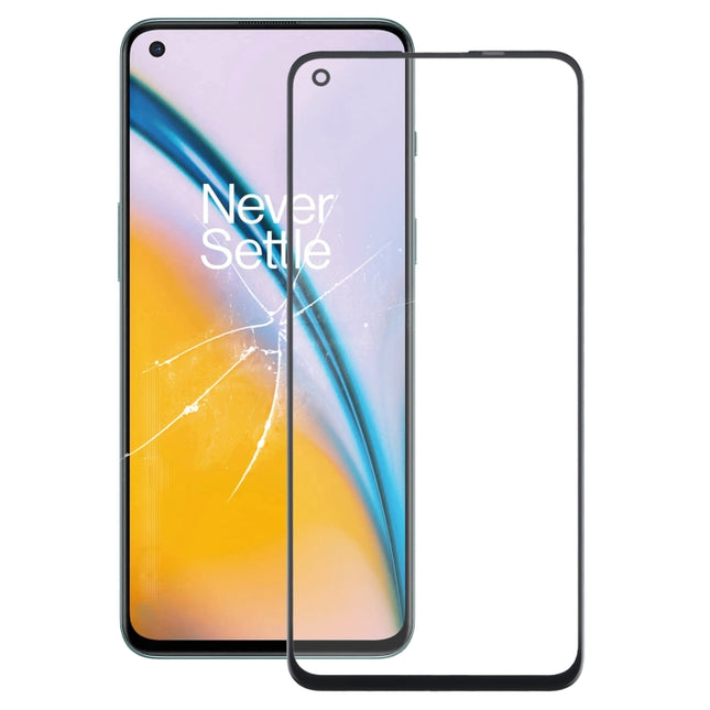 Front Screen Outer Glass Lens for OnePlus Nord 2 5G DN2101 DN2103 (Black)-garmade.com