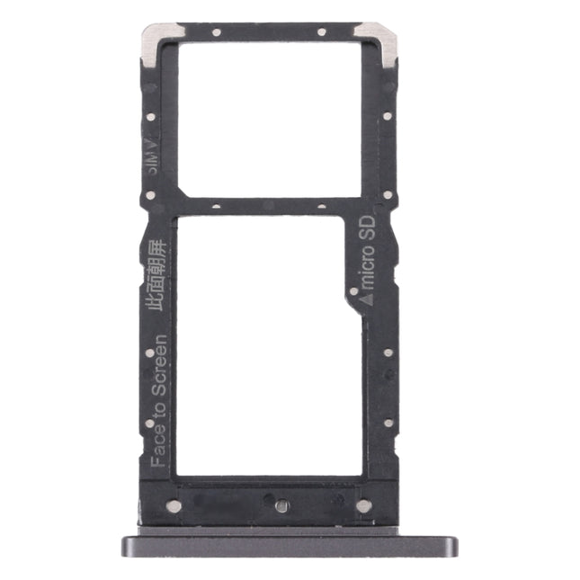 For Lenovo Tab M10 Plus TB-X606F TB-X606X SIM Card Tray + Micro SD Card Tray (Black)-garmade.com