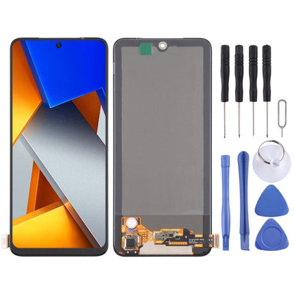 AMOLED Material Original LCD Screen and Digitizer Full Assembly for Xiaomi Poco M4 Pro-garmade.com