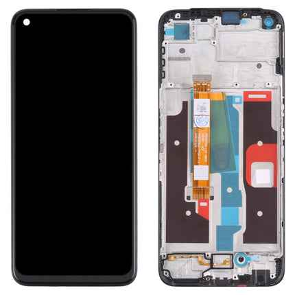 LCD Screen and Digitizer Full Assembly with Frame for OPPO Realme 8i RMX3151(Black)-garmade.com