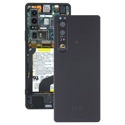 Original Battery Back Cover with Camera Lens for Sony Xperia 1 III(Black)-garmade.com