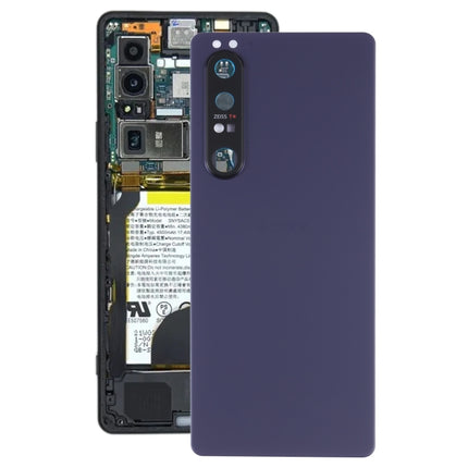 Original Battery Back Cover with Camera Lens for Sony Xperia 1 III(Purple)-garmade.com