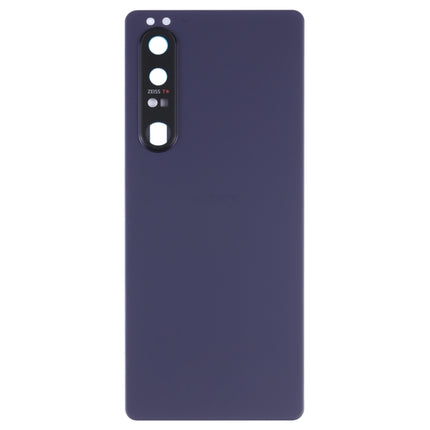 Original Battery Back Cover with Camera Lens for Sony Xperia 1 III(Purple)-garmade.com
