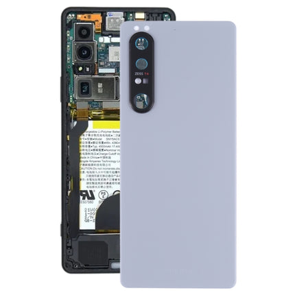 Original Battery Back Cover with Camera Lens for Sony Xperia 1 III(Silver)-garmade.com
