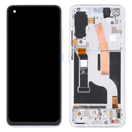 Original AMOLED LCD Screen for Asus Zenfone 8 ZS590KS Digitizer Full Assembly with Frame（Silver)-garmade.com