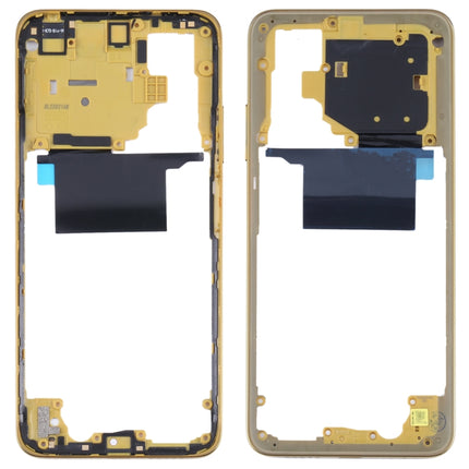 Original Middle Frame Bezel Plate for Xiaomi Poco M4 Pro 4G MZB0B5VIN(Yellow)-garmade.com