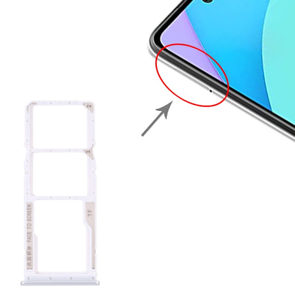 SIM Card Tray + SIM Card Tray + Micro SD card tray for Xiaomi Redmi 10/Redmi 10 Prime/Redmi Note 11 4G/Redmi 10 2022 (White)-garmade.com