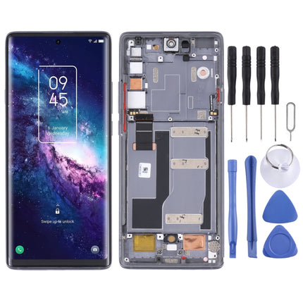 Original LCD Screen for TCL 20 Pro 5G T810H Digitizer Full Assembly with Frame (Black)-garmade.com