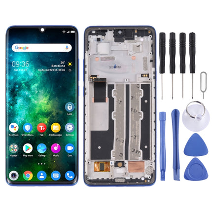 Original LCD Screen for TCL 10 Plus with Digitizer Full Assembly with Frame(Blue)-garmade.com