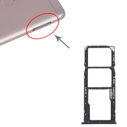 SIM Card Tray + SIM Card Tray + Micro SD Card Tray for Honor 7C (Black)-garmade.com