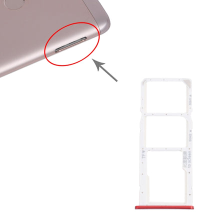 SIM Card Tray + SIM Card Tray + Micro SD Card Tray for Honor 7C (Red)-garmade.com