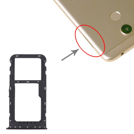 SIM Card Tray + SIM Card Tray / Micro SD Card Tray for Honor 6C Pro (Black)-garmade.com