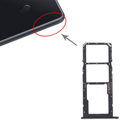 SIM Card Tray + SIM Card Tray / Micro SD Card Tray for Huawei Enjoy 20e (Black)-garmade.com