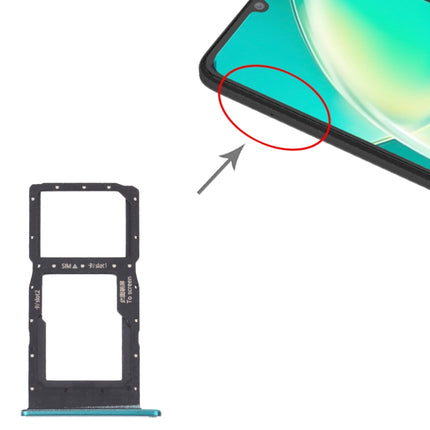 SIM Card Tray + SIM Card Tray / Micro SD Card Tray for Huawei Nova Y60 (Green)-garmade.com