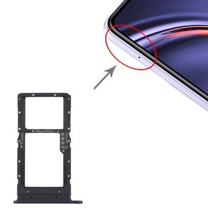 SIM Card Tray + SIM Card Tray / Micro SD Card Tray for Huawei Maimang 10 SE (Black)-garmade.com