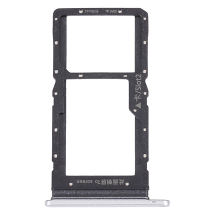 SIM Card Tray + SIM Card Tray / Micro SD Card Tray for Huawei Maimang 10 SE (Silver)-garmade.com