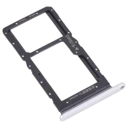 SIM Card Tray + SIM Card Tray / Micro SD Card Tray for Huawei Maimang 10 SE (Silver)-garmade.com