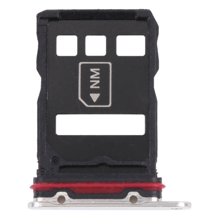 SIM Card Tray + NM Card Tray for Huawei P50 Pro+ (Silver)-garmade.com