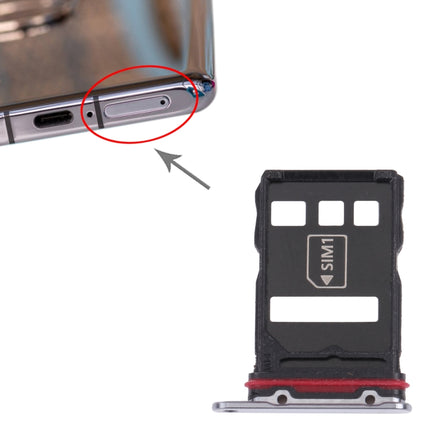 SIM Card Tray + NM Card Tray for Huawei P50 Pro (Black)-garmade.com