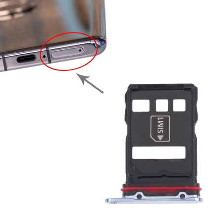 SIM Card Tray + NM Card Tray for Huawei P50 Pro (Blue)-garmade.com