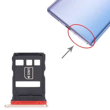 SIM Card Tray + NM Card Tray for Huawei Mate 40E 5G (Gold)-garmade.com