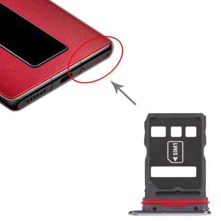 SIM Card Tray + NM Card Tray for Huawei Mate 30 RS Porsche Design (Black)-garmade.com