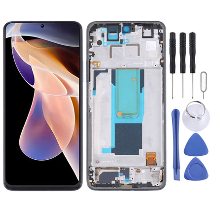 Original LCD Screen and Digitizer Full Assembly with Frame for Xiaomi Redmi Note 11 Pro China/Redmi Note 11 Pro+ 5G/11i/11i HyperCharge(Green)-garmade.com