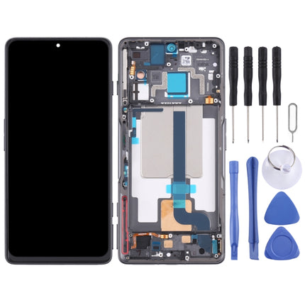 Original LCD Screen and Digitizer Full Assembly with Frame for Xiaomi Redmi K50 Gaming/Poco F4 GT(Black)-garmade.com